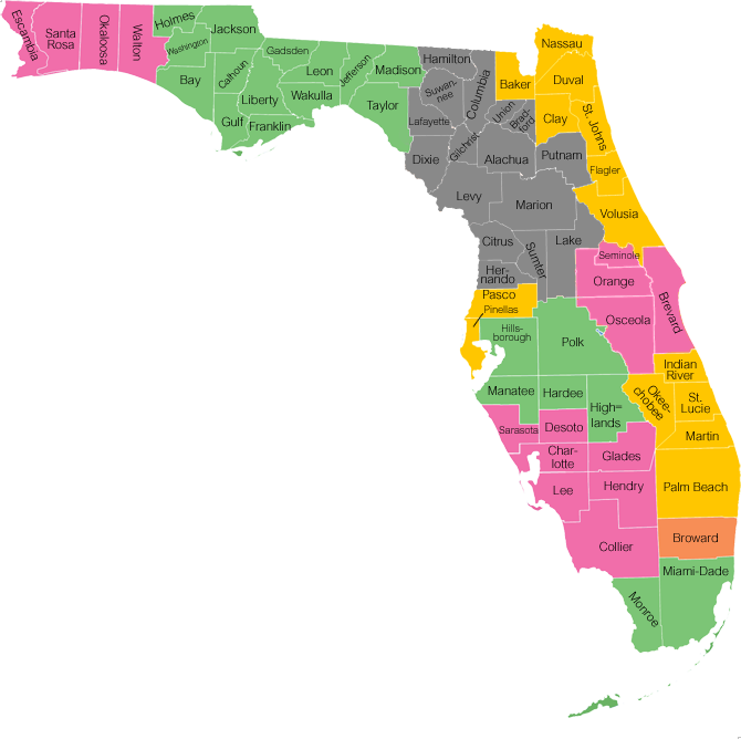 Florida Map Agingresources – Alliance For Aging